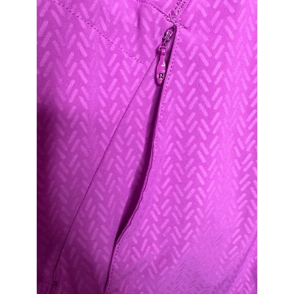 Lululemon Purple Run Speed Jacket Chevron Embossed Stowable Hood Women's 10